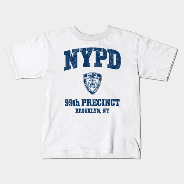 99th Precinct - Brooklyn NY (Variant) Kids T-Shirt by huckblade